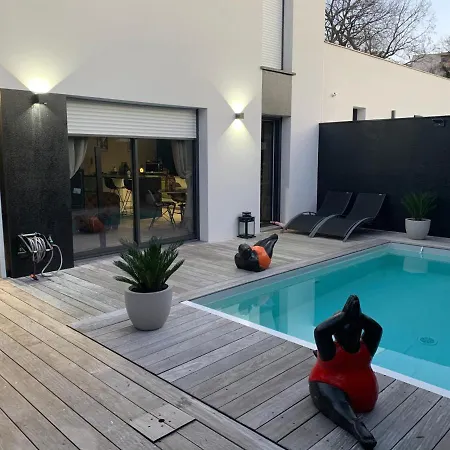 Вилла La Dolce - Maison 100m2 Avec Piscine Chauffee De Mi Mai A Mi Oct En Fonction Du Temps Et Temperature A Cauderan Бордо