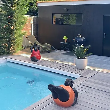 Вилла La Dolce - Maison 100m2 Avec Piscine Chauffee De Mi Mai A Mi Oct En Fonction Du Temps Et Temperature A Cauderan